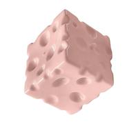 Cheese Fidget Toy, Soft Novelty Pink, 4 Inch Relief Squeeze Block, Calming with Compact Design, Sensory Stress Tool, Adults Kids Home Office Classroom Work Study Travel Usage