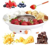 Cheese Fondue Sets Chocolate Melting Pot with 2 Fondue Forks 40-70℃ Temperature Control 260ml Electric Chocolate Fondue for Marshmallow Toasting Kids Birthday Party