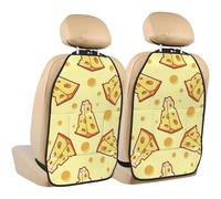 Cheese Food,2 Pack Car Seat Kick Mats Back Seat Protector Durable Back Seat Organiser