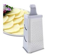 cheese grater, food grater - stainless steel vegetable slicing box grater | handheld vegetable slicer container, versatile triangle cheese shredder for a ef