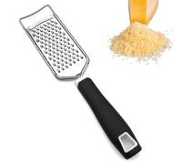 Cheese Grater & Lemon Zester, Premium Stainless Steel Microplane Hand Grater for Parmesan, Garlic & Vegetables - Non-Slip Kitchen Gadgets