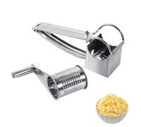Cheese Grater,Rotary Cheese Grater Manual Handheld Mechanical with 1 Drum Blades Kitchen Rotary Slice Shredder Tool for Soft Garlic Soft Vegetable Chocolate