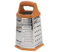 Cheese Grater, Stainless Steel Box Grater with 6 Sides, 9 Inch Height Vegetable Slicer with Non Slip Base and Handle, Portable Graters for Kitchen, Cheese, Vegetables, Potatoes, Ginger