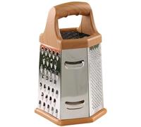 Cheese Grater, Stainless Steel Graters for Kitchen, 6 Sided Hand Held Box Grater Slicer, Cheese Grater Box, Kitchen Grater for Fruit Vegetables Carrots Cheese Coarse Medium Fine