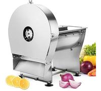 Cheese Grater Vegetable Cutter Stainless Steel Spiral Cutter Electric Vegetable Cutter - Efficient Commercial Tomato Cutter, Adjustable 0~10mm, Stainless Steel Fruit Cutter - Perfect for Lem