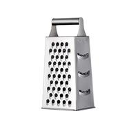 Cheese Grater Vegetable Slicer Stainless Steel with 4 Sides, 9.2 Inches Height Large Box Grater Best for Shredded Parmesan Cheese, Vegetables, Ginger and Fruits -Gold (Silver)