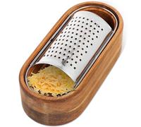 Cheese Grater with Storage Box, Stainless Steel Graters for Kitchen, Vegetable Chopper, Ginger Shredder,Chocolate Grater, Food Grater for Hard and Soft Cheeses, Grating Lemon Zest(No Handle)
