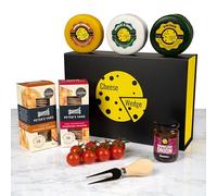 Cheese Hamper Gift Box | Smoked Cheddar, Garlic & Herb, Vintage, Sourdough Crackers & Caramelised Onion Chutney | Luxury Cheese Present Set for Birthdays, Christmas & Food Lovers