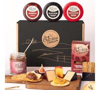 Cheese Hamper Gift Set | Cheese, Chutney & Biscuits Deli Hamper with 3 x Luxury Waxed Truckles, Small-batch Cheddar Biscuits and Red Onion Chutney from Cheshire Cheese Company