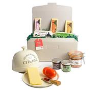 Cheese Hamper Gift Set | Includes Five Individually Wrapped Gourmet Cheeses, Marmalade, Chutney, Pate, & Sourdough Bread | Luxury Cheese Hamper, Gourmet Gift Set | Cheese Selection Box | Food Gifts