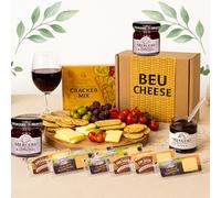 Cheese Hampers Gift Set - 10x Ilchester Cheeses Selection, Jam and Crackers Gift Set & Card - Cheeseboard Gift Set, Birthday Hamper for Men, Cheese Selection Box, Christmas Hampers for Men & Women