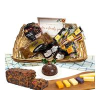 Cheese Hampers Gift Set - 20x Ilchester Cheeses Selection, 3x Chutney, Christmas Pudding, Fruitcake & Card - Cheeseboard Gift Set, Christmas Hampers for Men & Women, Food Hamper for Family
