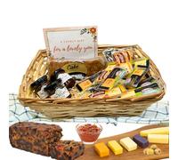 Cheese Hampers Gift Set - 20x Ilchester Cheeses Selection, 3x Chutney, Fruitcake & Card - Cheeseboard Gift Set, Birthday Hampers for Men, Cheese Selection Box, Valentines Hamper for Men & Women