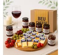 Cheese Hampers Gift Set - 20x Ilchester Cheeses Selection, 6x Chutney and Card - Cheeseboard Gift Set, Birthday Hampers for Men, Cheese Selection Box, Food Gifts for Men & Women