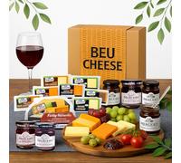 Cheese Hampers Gift Set - 20x Ilchester Cheeses Selection, 6x Jam and Card - Cheeseboard Gift Set, Birthday Hamper for Men, Cheese Selection Box, Christmas Hampers for Men & Women