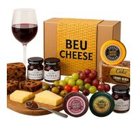 Cheese Hampers Gift Set - 3x Cheeses Truckle Selection, Chutney, Fruitcake and Card - Cheeseboard Gift Set, Cheese Selection Box, Food Gifts for Men & Women, Birthday Hamper