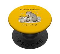 Cheese Is My Weakness Japanese Art Rat Vintage Meme PopSockets Adhesive PopGrip