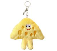 Cheese Keychain - 1 Inch PP Cotton | Cheese Plush Keychain | Soft Plush Doll | Efficient Mini Bread Plushs Toy | Cute Accessory For Bag Backpack Car Keyseveryday Carry Use