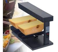 Cheese Melter Commercial Electric Raclette Machine Dispender For 2 Pieces of Wheel Multi-Function Swiss Dish Maker 650W Rapid Heating