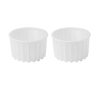 Cheese Mold for Cheese Making 20 oz - Cheese Making Basket for Ricotta, Feta, Camembert - Strainer Perforated Plastic Molds for Making Soft Cheese All Types, 2 Pcs