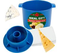 Cheese Mold for Cheese Making Cheese with Follower 1/2 gal Blue - Cheesemaking Supplies - Cheese Form Mold - Cheese Making Basket - Molde Para Queso Casero - Cheese Press Mold - Maker Mold Cheese