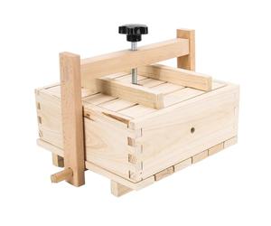 Cheese Mold Press - 13 * 13 * 9.5cm Cheese Press, Paneer Feta Soybean Curds Goats, Easy to Use Kitchen Tool, Soybean Curds Vegan Nut, Home Culinary Craft, Wooden Food Paneer Mold for Fresh Homemade