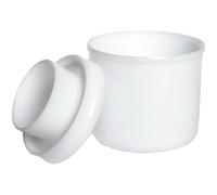 Cheese mold with piston 2L, Round press for hard and semi-hard cheeses, High cheese mold H140mm D145mm, Durable food-grade material, White