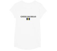 Cheese on Bread T-Shirt, Girls, White, Medium