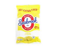 Cheese & Onion Flavour Crinkle Cut Crisps, Original, Gluten Free, Vegetarian, 84g, Pack of 12