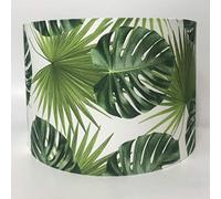Cheese Plant Palm Leaf Tropical Leaves Fabric Ceiling Light Shade or Lampshade Large 30cmD x 20cmH