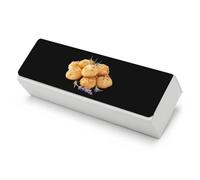 Cheese Puffs Funny Glasses Case Hard Shell Eyeglasses Case Protector with Cleaning Cloth for Women Men