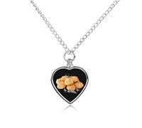 Cheese Puffs Personalized Pet Urn Necklace Keepsake Urn Pendant Cremation Jewelry Gifts for Dog Cat Lover