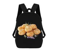 Cheese Puffs Printed 17 Inch Daypack Unisex Shoulder Backpacks Travel Laptop Backpack for Women Men