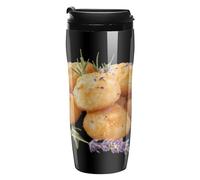 Cheese Puffs Printed Reusable Coffee Mug Insulated Travel Drinking Cup Water Bottle with Lid 350ml