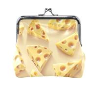 Cheese. Realistic. Small Leather Coin Purse Unique Mini Cosmetic Case for Women