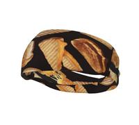 Cheese Sandwiches Print Comfortable Sports Sweatband For Men Women Stretchy Breathable For Running Yoga