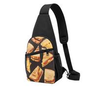 Cheese Sandwiches Printed Chest Bag Sling Bag for Men Women, Outdoor Crossbody Fanny Packs Hiking Chest Packs Sport Daypacks