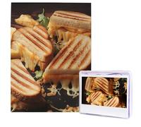 Cheese Sandwiches Puzzle for Adults 500 Pieces Personalized Jigsaw Puzzles from Photos, Challenging Puzzle Perfect for Game Nights, Wooden Puzzles Gift for Holiday Birthday