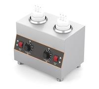 Cheese Sauce Dispenser, Commercial Warmer with 650ml Stainless Steel Bottle, 30-85℃ Temperature Control for Heating Cheese, Fudge, and Curry