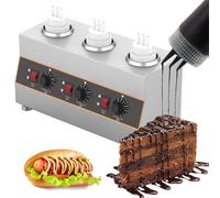 Cheese Sauce Dispenser - Electric Sauce Warmer with Independent Switch, Temperature Range 30-85°C, 650ml Capacity for Catering and Food Service