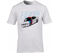 Cheese Scheme 86 Car Summer Hip Hop Family E30 M3 Car Streetwear Crew Neck Unisex Short Sleeve T-Shirt White M