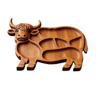 Cheese Serving Board - Heat Resistant Tray with Multiple Compartments, Sausage Plate, Split Snack Server, Elegant Appetizer Plate for Christmas Housewarming, Entertaining Kitchen