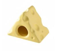 ＡＷＨＡＯ Cheese Shaped Hamster House Easy to Clean Triangle Hamster Cave Cheese Shaped Pet for Hamsters, Summer, Warm Room, Yellow