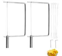 Cheese Slicer Accessories Cheese Cutter Stainless Steel Components - Great for Making Giftable Cheese Cutting Boards with This Cheese Slicer Kit (Stainless Steel Handle, 2)