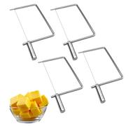 Cheese Slicer Accessories Cheese Cutter Stainless Steel Components - Great for Making Giftable Cheese Cutting Boards with This Cheese Slicer Kit (Silver-4pcs)