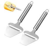 Cheese Slicer, Cheese Cutter, Manual Cheese Slicer Grater Peeler Plane,Stainless Steel Classic Cheese Slicers with Heavy Duty Blade and Safe Handle for Hard and Soft Cheese (Silver-2PCS)