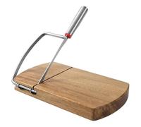 Cheese Slicer Cutter Multipurpose Meat & Cheese Slicer with Wooden Board Stainless Steel Blade for Ham Salami Cheese Blocks & Fruits Effortless Uniform Slicing Tool for Kitchen