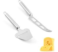 Cheese Slicer Set, Cheese Tool, Cheese Cutter, Peeler for Hard and Soft Cheese, for Soft Cheese, Pizza, Chocolate, Cake, 2 Pack