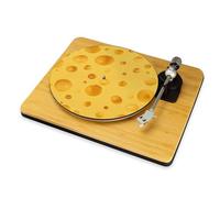 Cheese Slip Mat DJ Turntable Mat Funny Food Vinyl Record Player Slipmat Cheese Lover DJ Gift Kitchen Decor Music Lover Accessory (12")