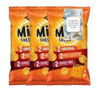 Cheese Snack Biscuits Bundle With Mini Cheddars Original, Red Leicester and Smokey Bbq Flavour 6x23g Bags Per Pack (3 Pack) - By Oerich Gift
